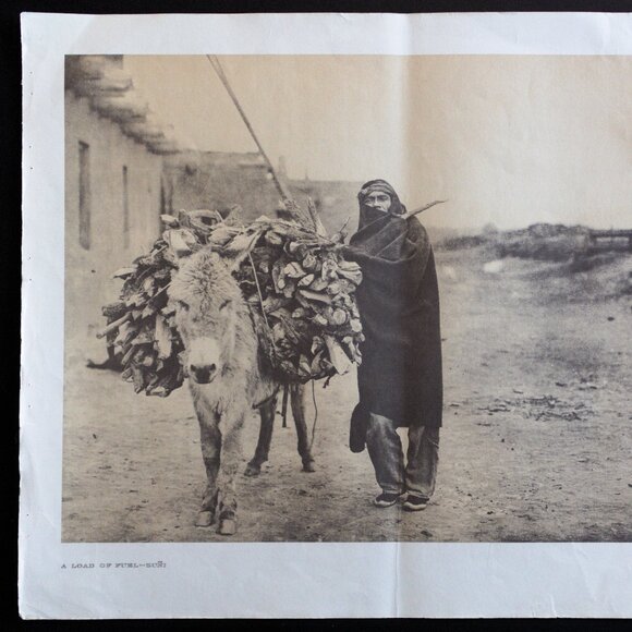 A LOAD OF FUEL - ZUÑI  #70 Edward Sheriff Curtis Print - Picture 2 of 15